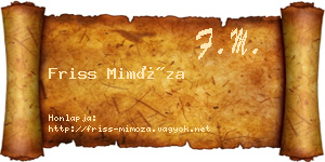 Friss Mimóza névjegykártya